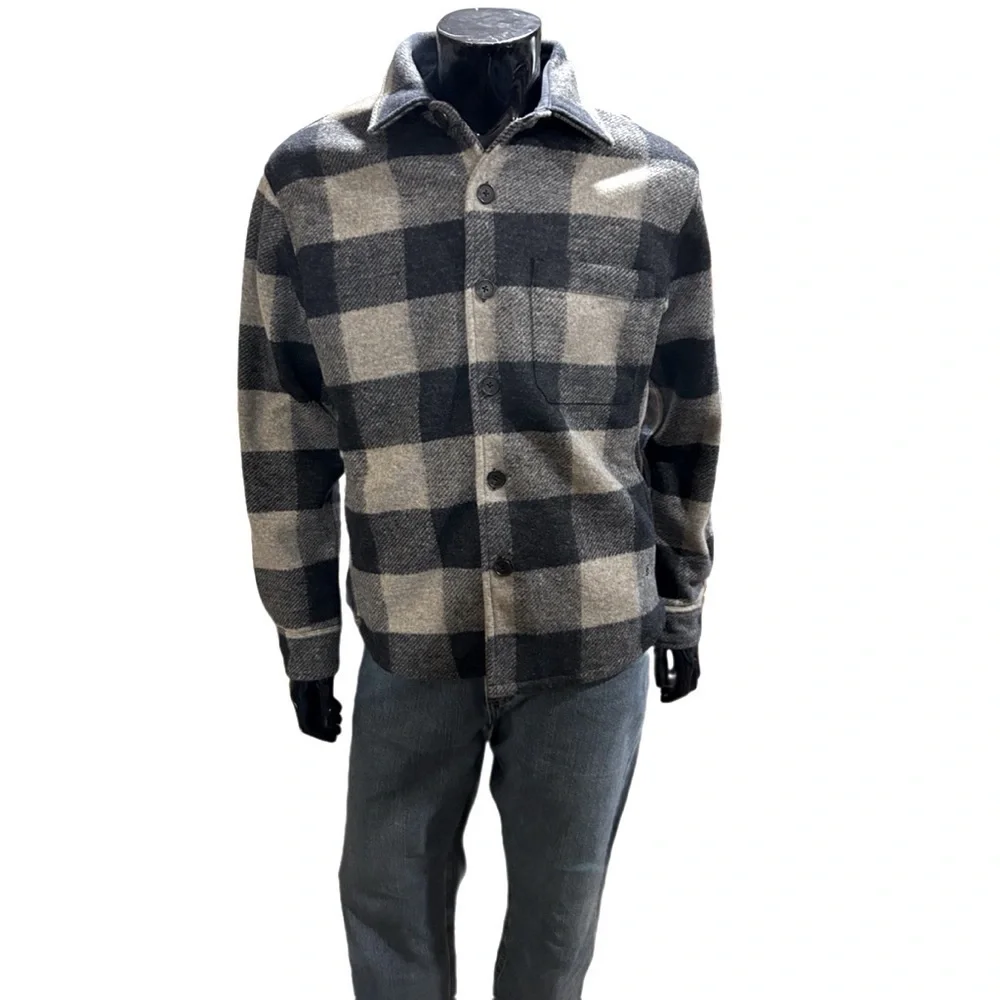 Banana Republic Men's Heritage Shirt Jacket - Blue Plaid, Size S